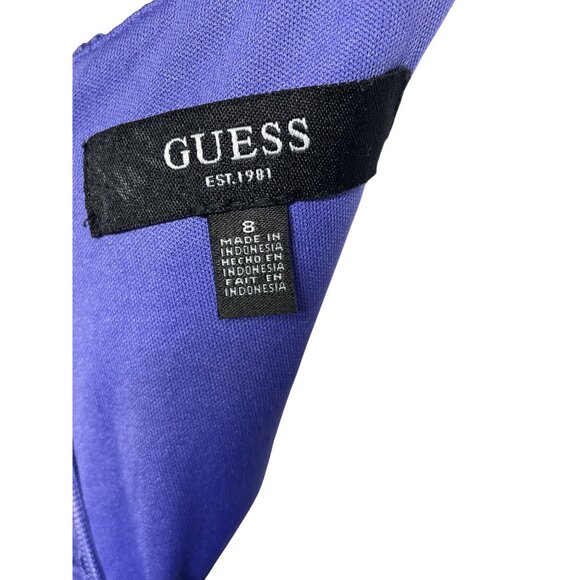 Guess Women's Dress size 8 (M) Purple Sleeveless Lace Mini Dress Spaghetti Strap - Picture 11 of 15